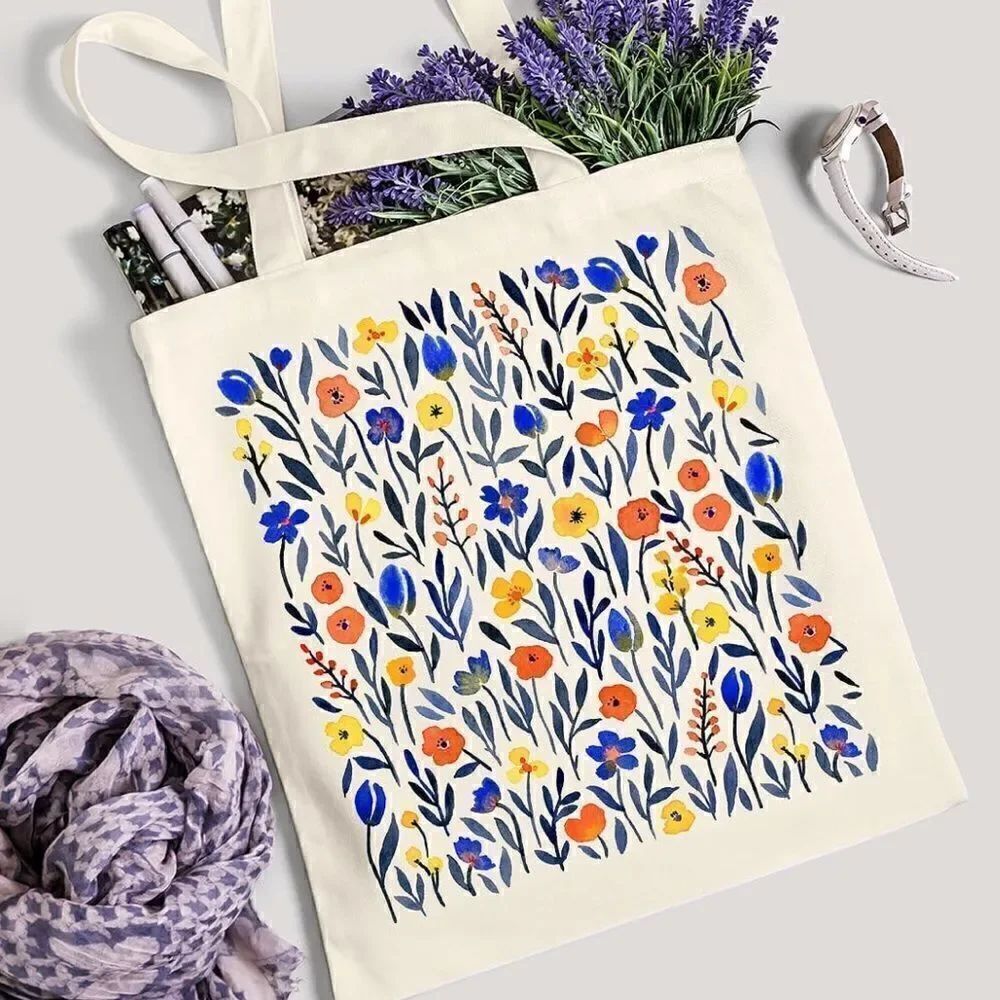 Printed canvas bag 